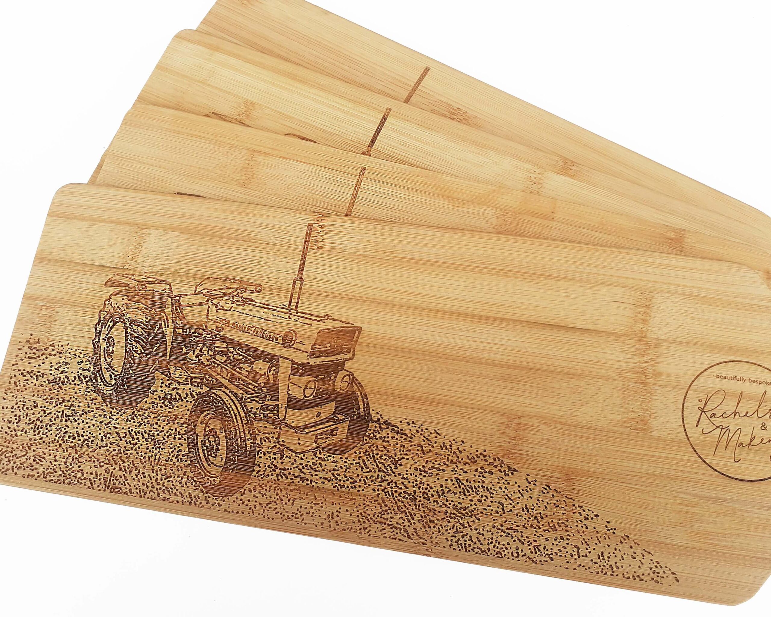 Laser-Etched-Bamboo-Serving-Board---Tractor