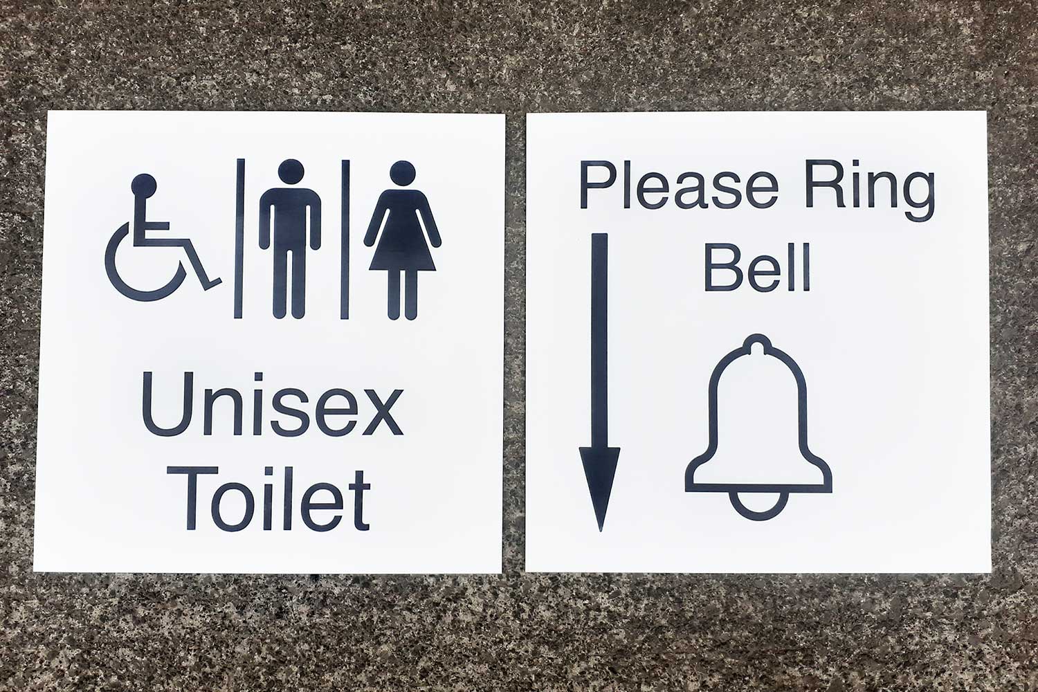 Custom Made Door Signs Toilets