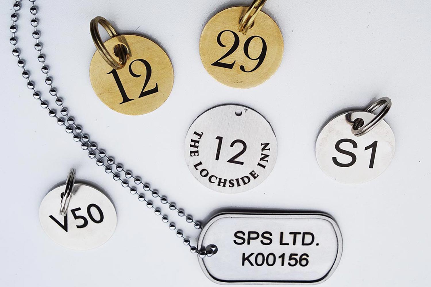 Tags-Discs-Keyfobs-Brass-Stainless-Steel
